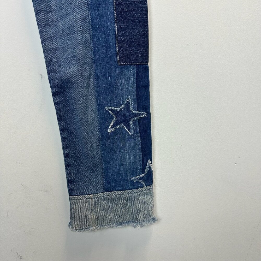 Polo RL Waverly Straight Crop Star Patch Jeans Waist 25 - Picture 10 of 15